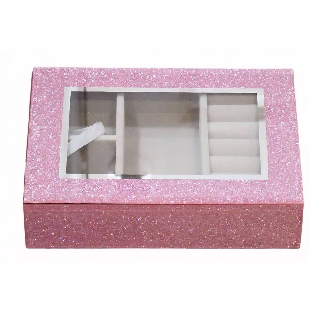 Allure Pink Glitter Jewelry Organizer